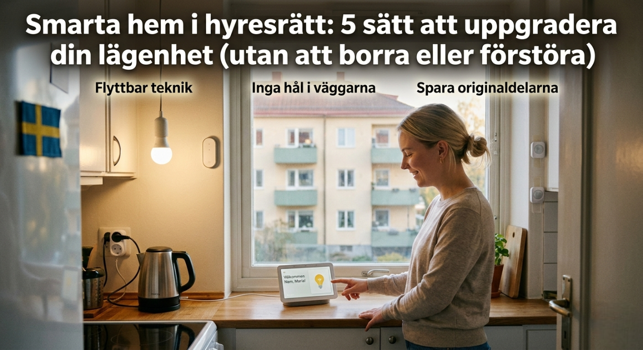 Smarta hem i hyresrätt: 5 sätt att uppgradera din lägenhet (utan att borra eller förstöra)